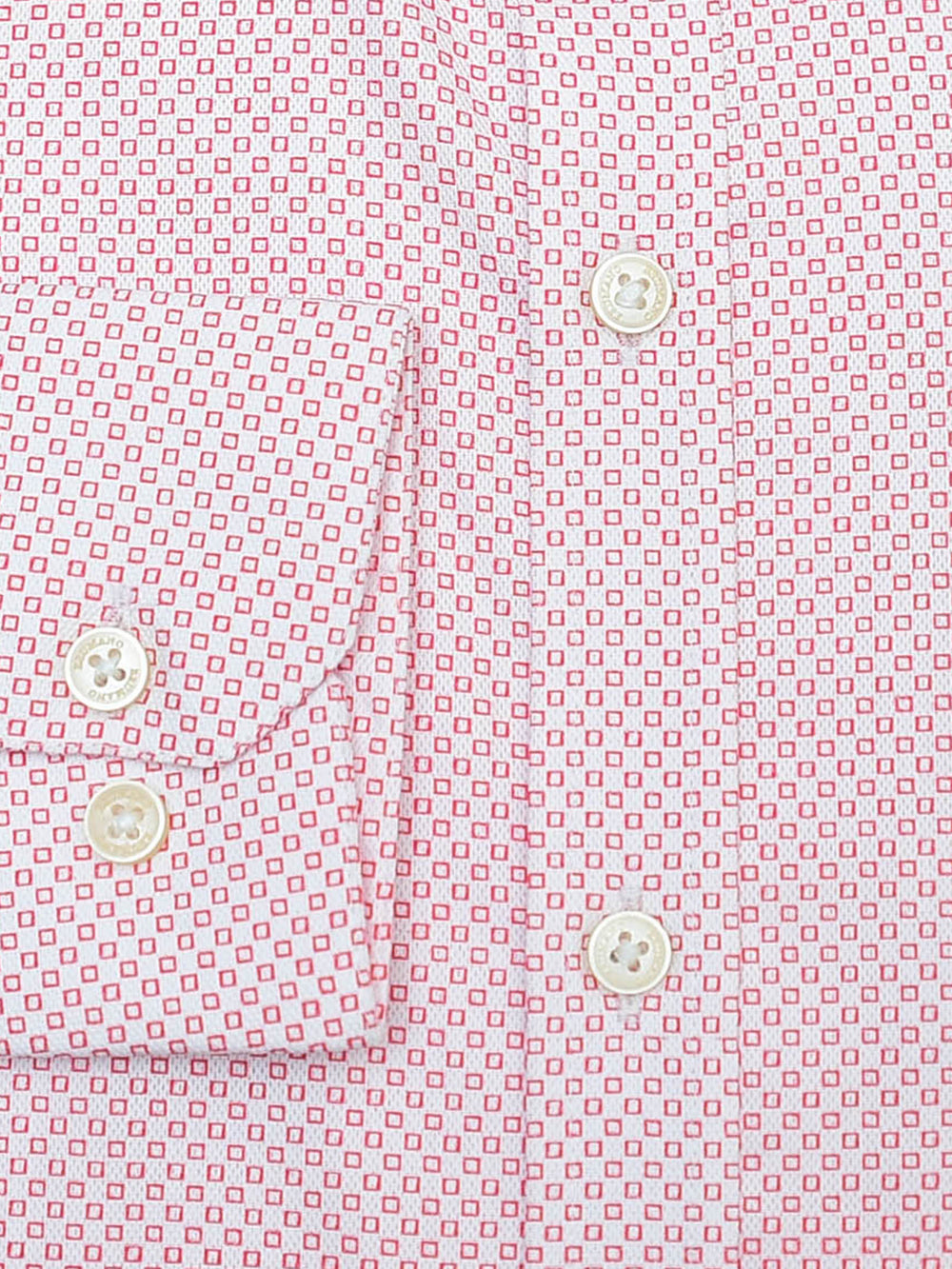 Red Structured Printed Formal Shirt - Luxe