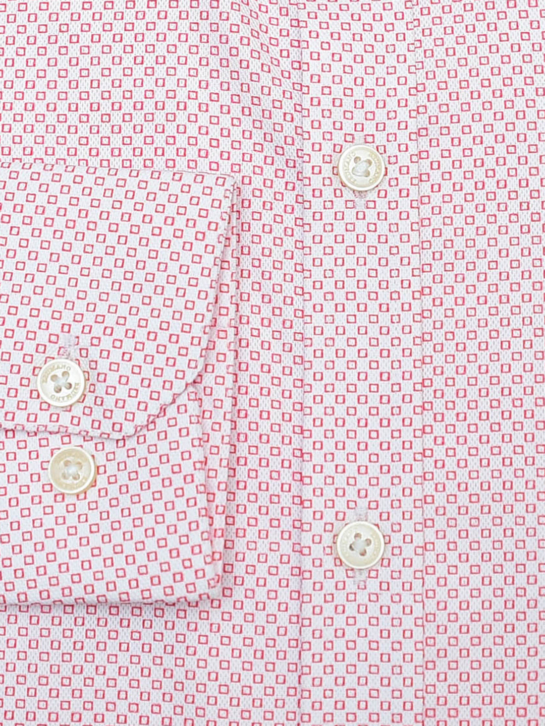 Red Structured Printed Formal Shirt - Luxe