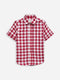 Red Large Gingham Half Sleeve Casual Shirt  Brumano Pakistan