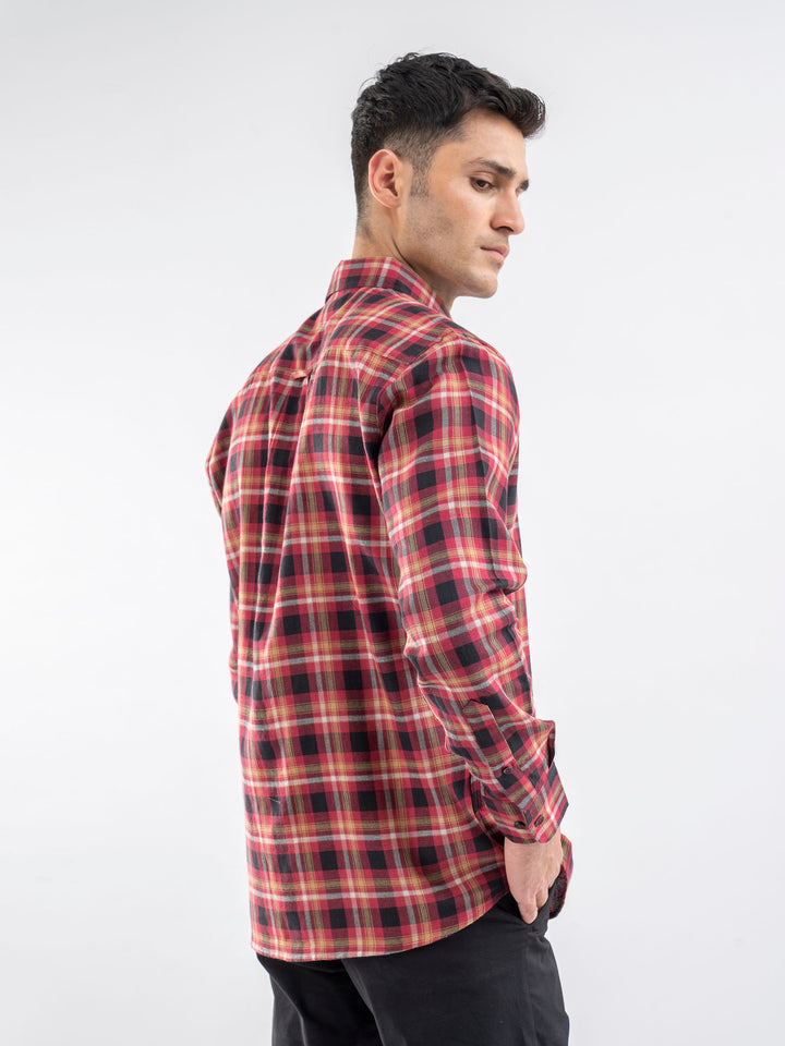 Red Light Weight Checkered Shirt