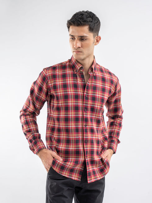 Red Light Flannel Checkered Shirt