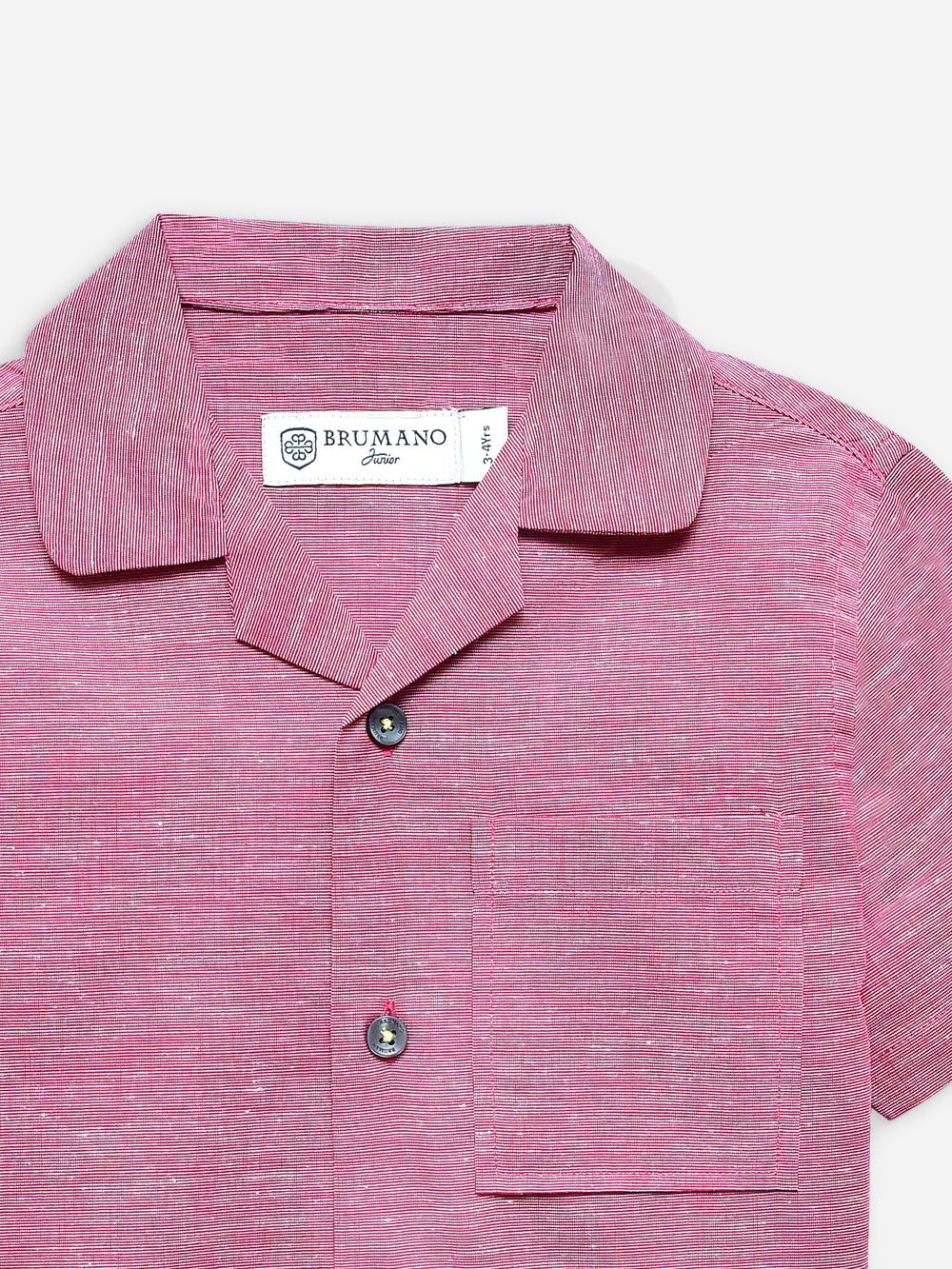 Red structured cuban collar half sleeve shirt brumano pakistan