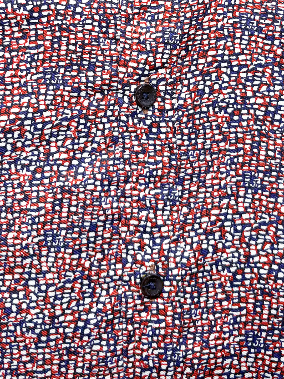 Red & Blue Abstract Printed Shirt