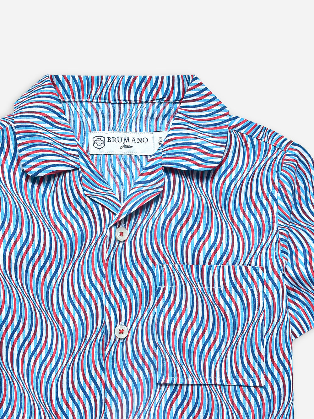 Red & blue printed cuban collar half sleeve shirt brumano pakistan