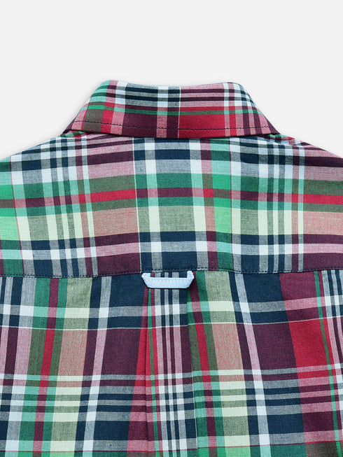 Red & Green Tartan Plaid Casual Shirt Brumano Pakistan