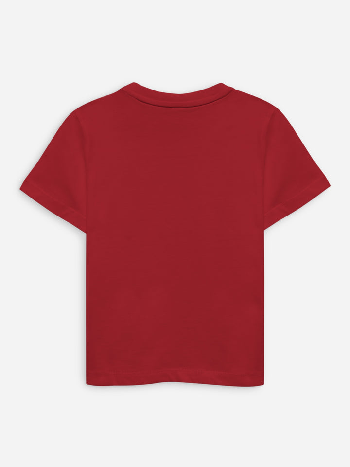 Red 'Sports Cars' Printed Casual T-Shirt Brumano Pakistan