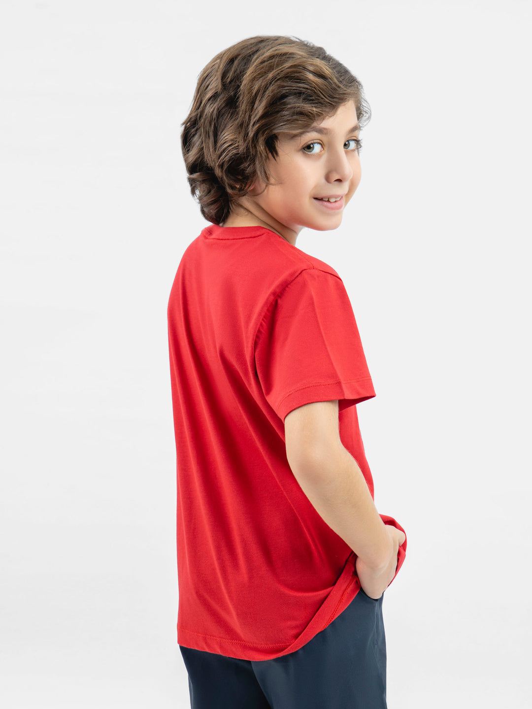 Red 'Sports Cars' Printed Casual T-Shirt Brumano Pakistan