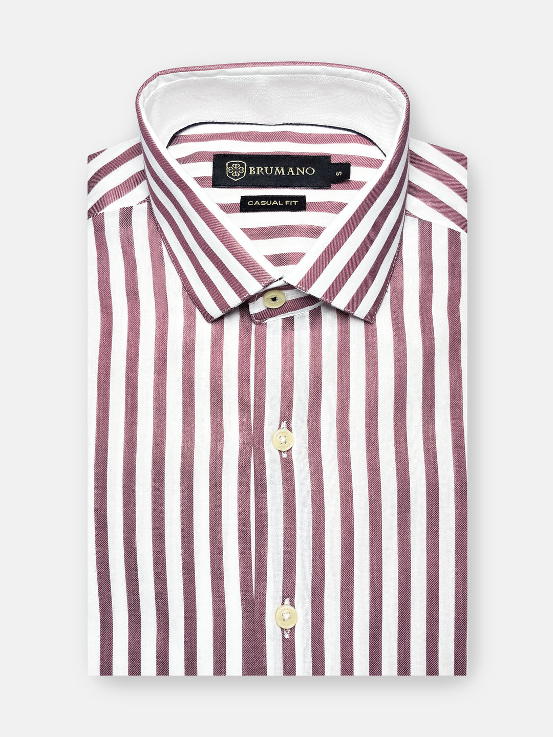 Red & White Bengal Striped Formal Shirt