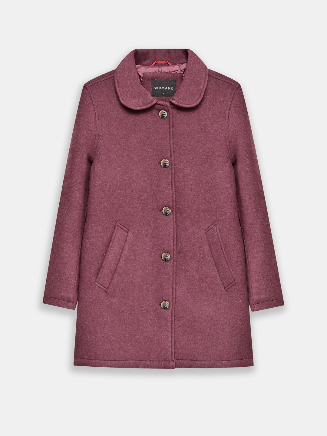 Rose Pink Wool Blended Long Coat - Women