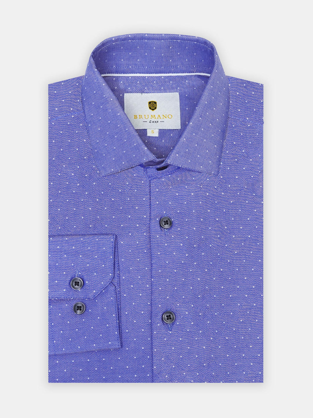 Royal Blue Structured Formal Shirt = Luxe