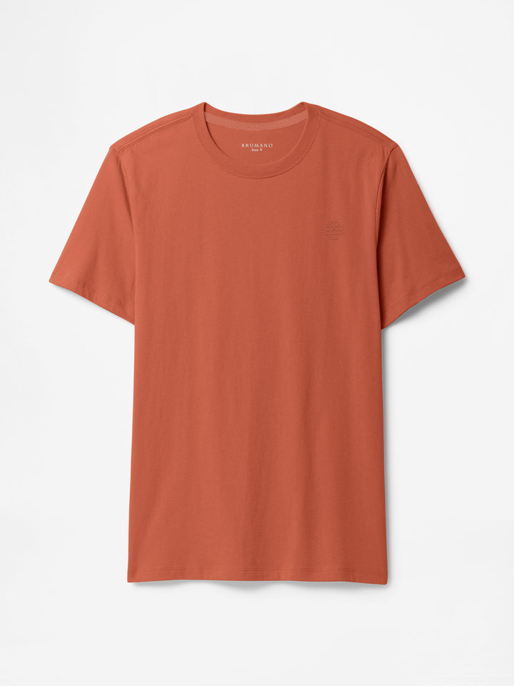 Rusty Orange 100% Combed Cotton Crew Neck T-Shirt - Women