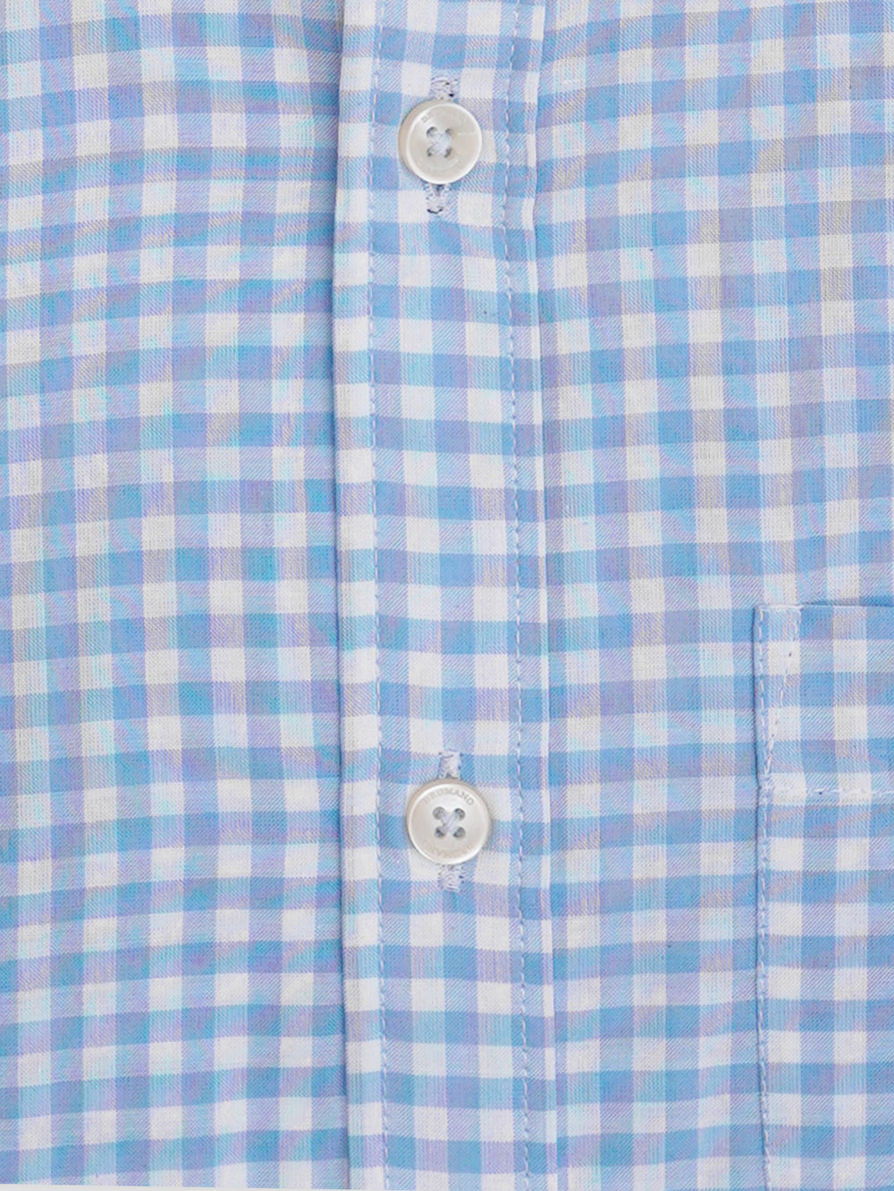Sky blue bold gingham checkered shirt