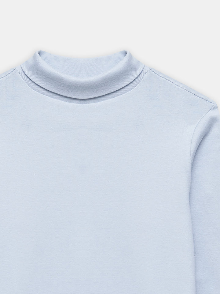Sky Blue High Neck With Long Sleeves - Unisex