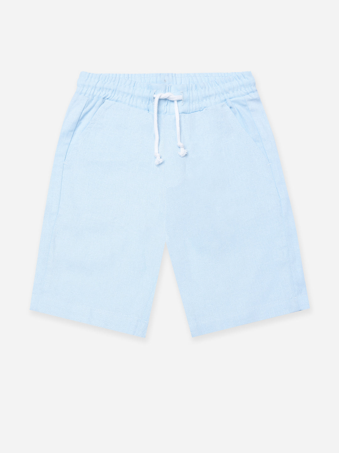 Sky Blue Linen Casual Shorts - Junior