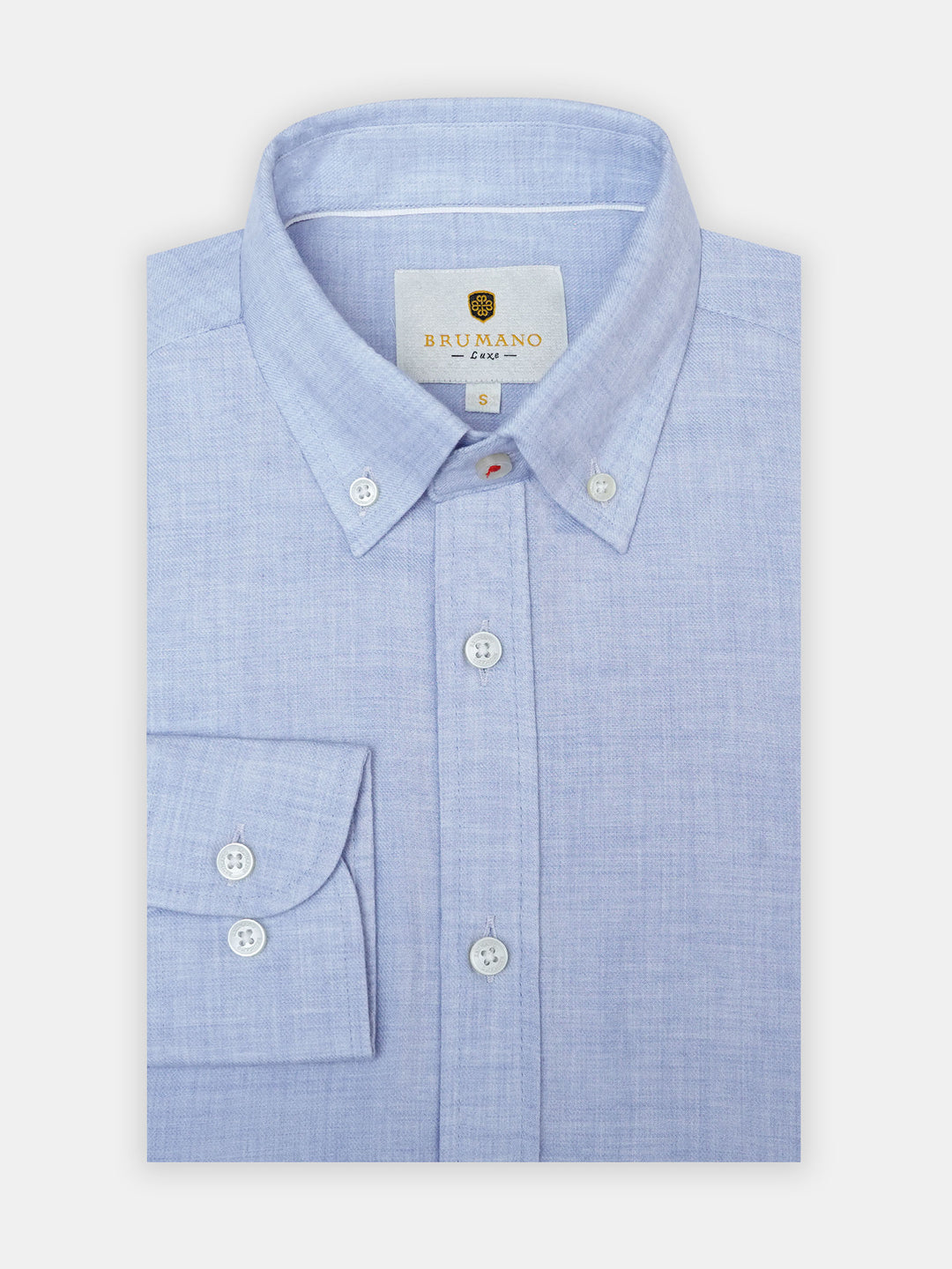 Sky Blue Melange Super Soft Wool Blended Shirt - Luxe