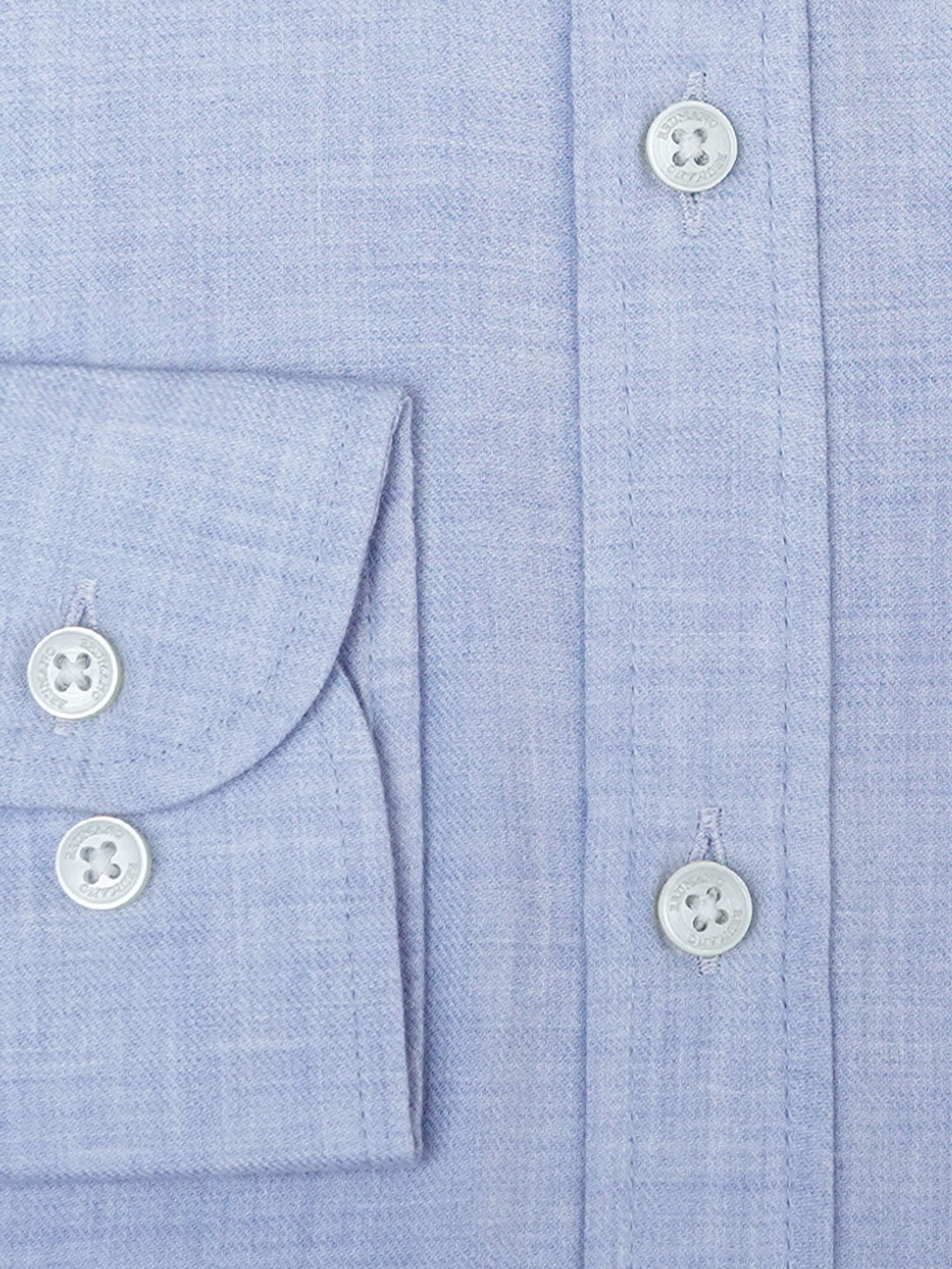 Sky Blue Melange Super Soft Wool Blended Shirt - Luxe
