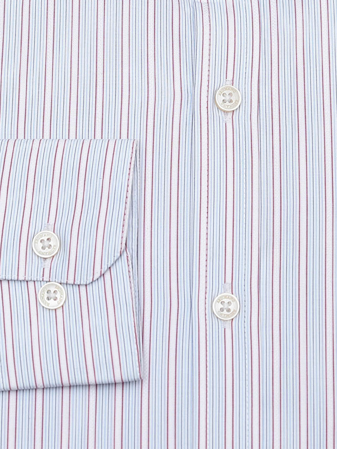 Sky Blue & Red Structured Formal Shirt - Luxe