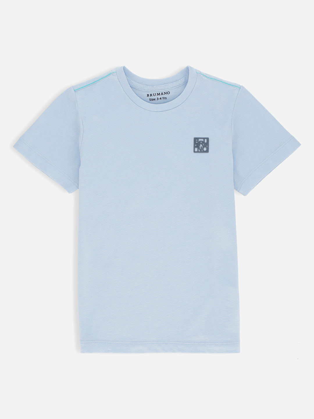 Sky Blue Basic Crew Neck Casual T-Shirt