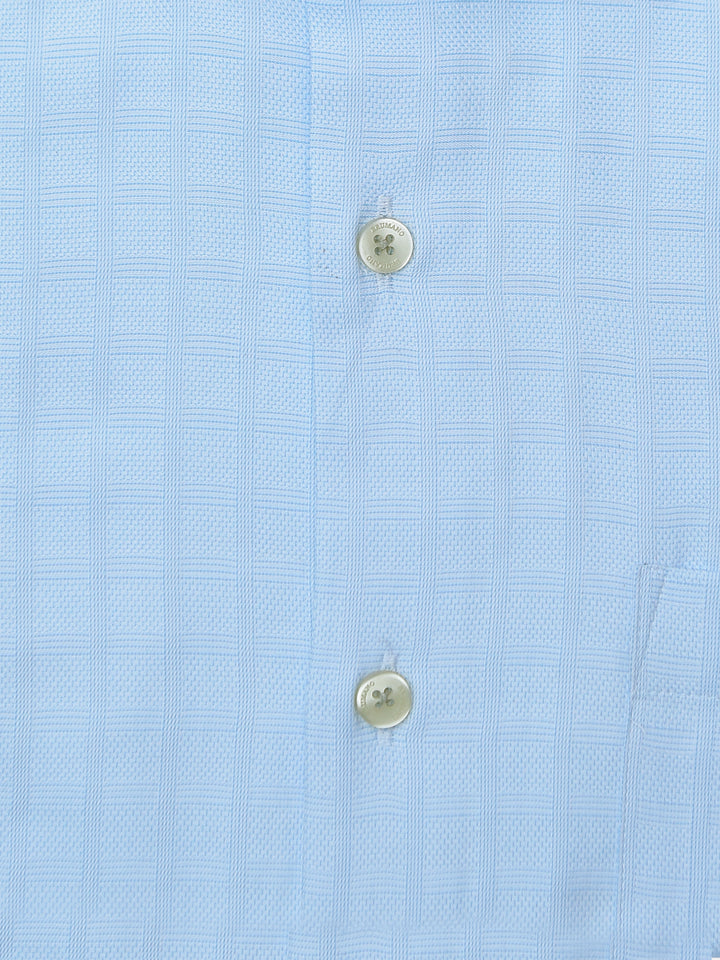 Sky Blue Check Patterned Formal Shirt Brumano Pakistan