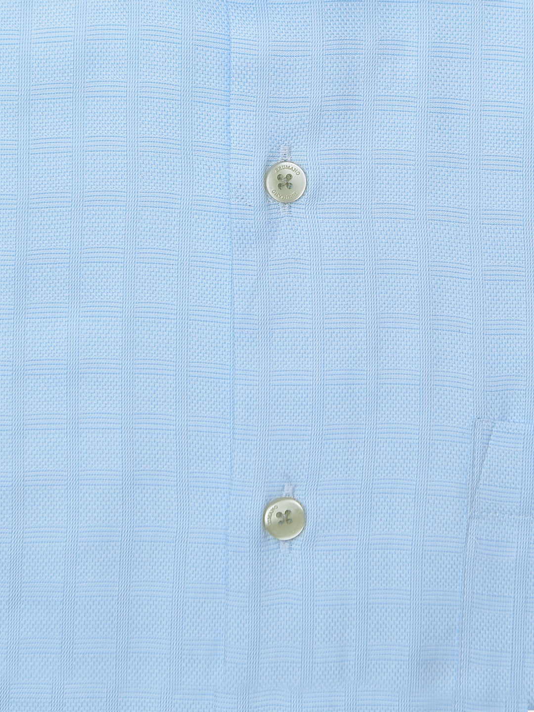 Sky Blue Check Patterned Formal Shirt Brumano Pakistan
