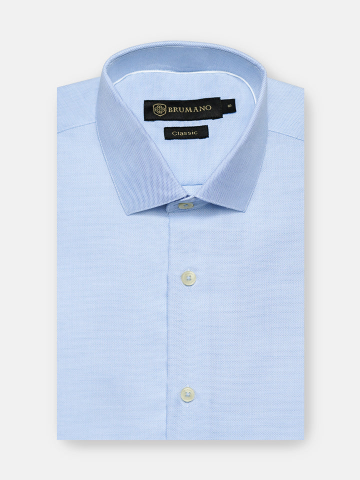 Sky Blue Dobby Structured Formal Shirt