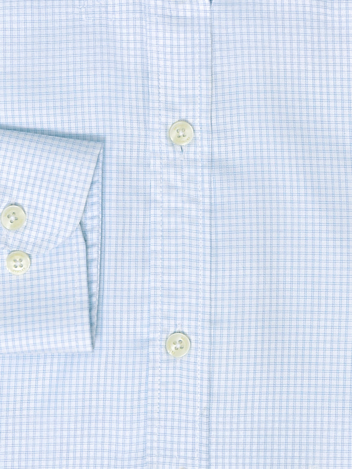 Sky Blue Gingham Button Down Shirt - Luxe