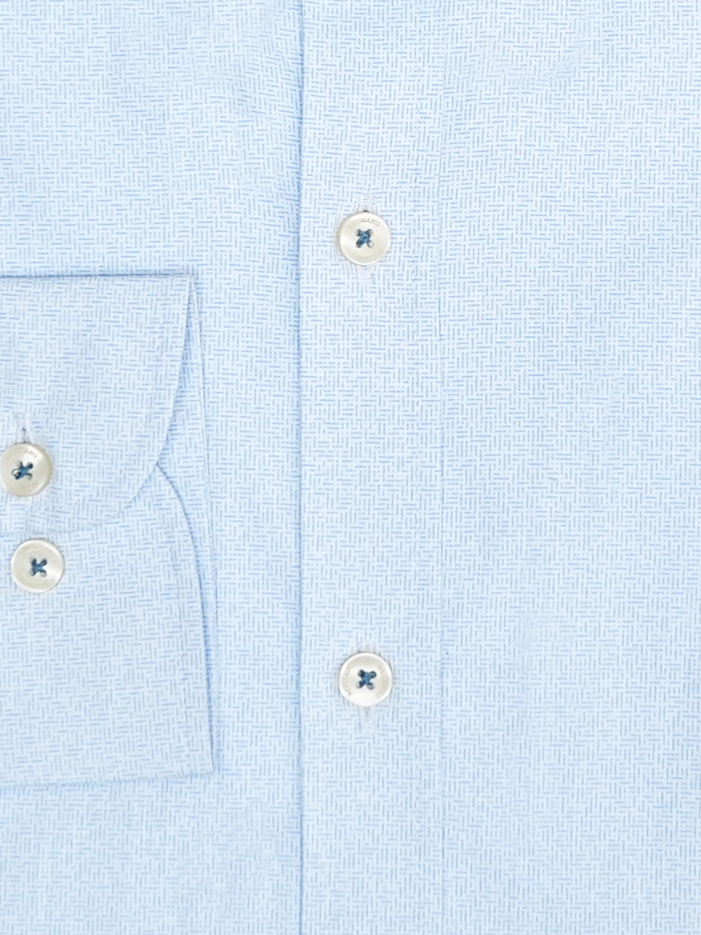 Sky Blue Geometric Printed Button Down Shirt