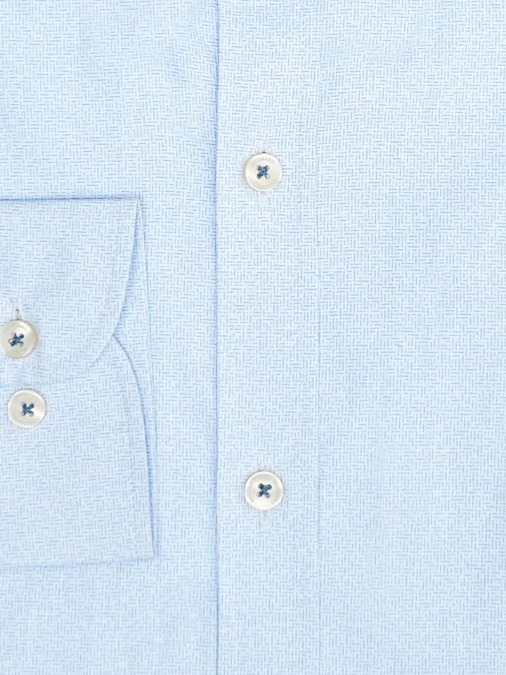 Sky Blue Geometric Printed Button Down Shirt Brumano Pakistan