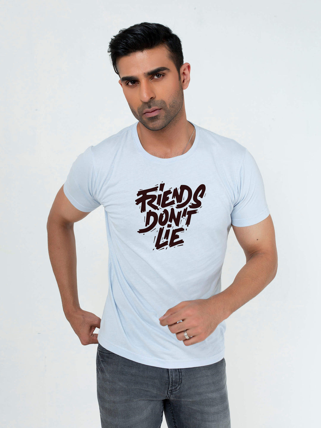 Skybluegraphicprinted friends t shirtbrumanopakistan