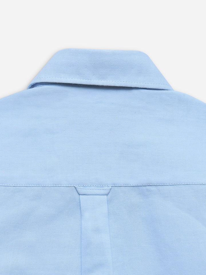 Sky Blue Half Sleeve Casual Shirt With Pocket Detailing Brumano Pakistan