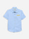 Sky Blue Half Sleeve Casual Shirt With Pocket Detailing Brumano Pakistan