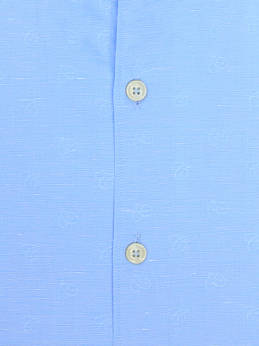 Sky Blue Jacquard Cotton/Linen Shirt
