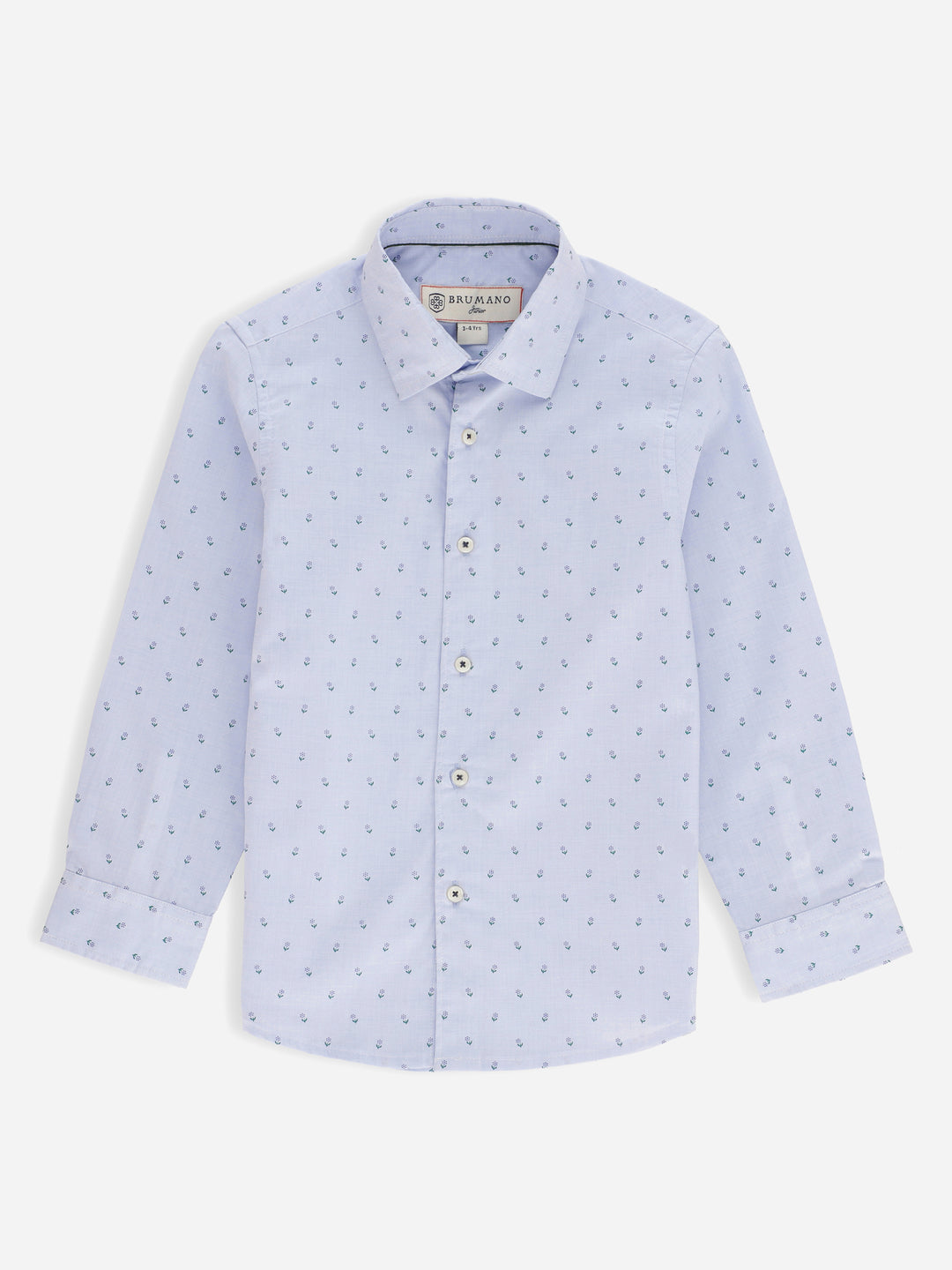 Sky Blue Printed Long Sleeve Casual Shirt Brumano Pakistan