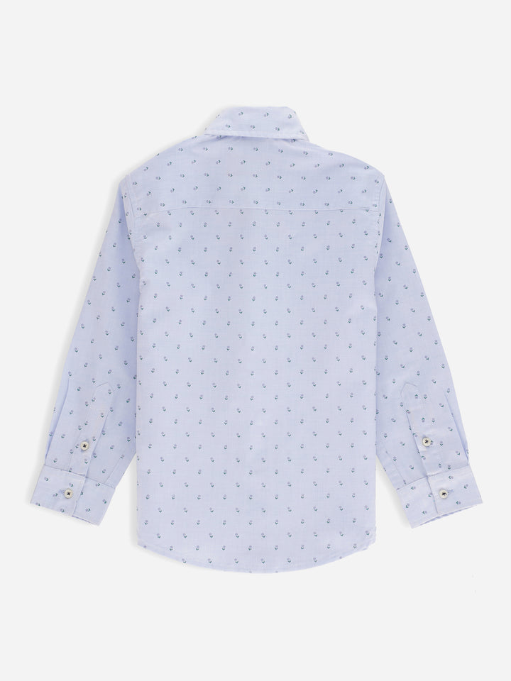 Sky Blue Printed Long Sleeve Casual Shirt Brumano Pakistan
