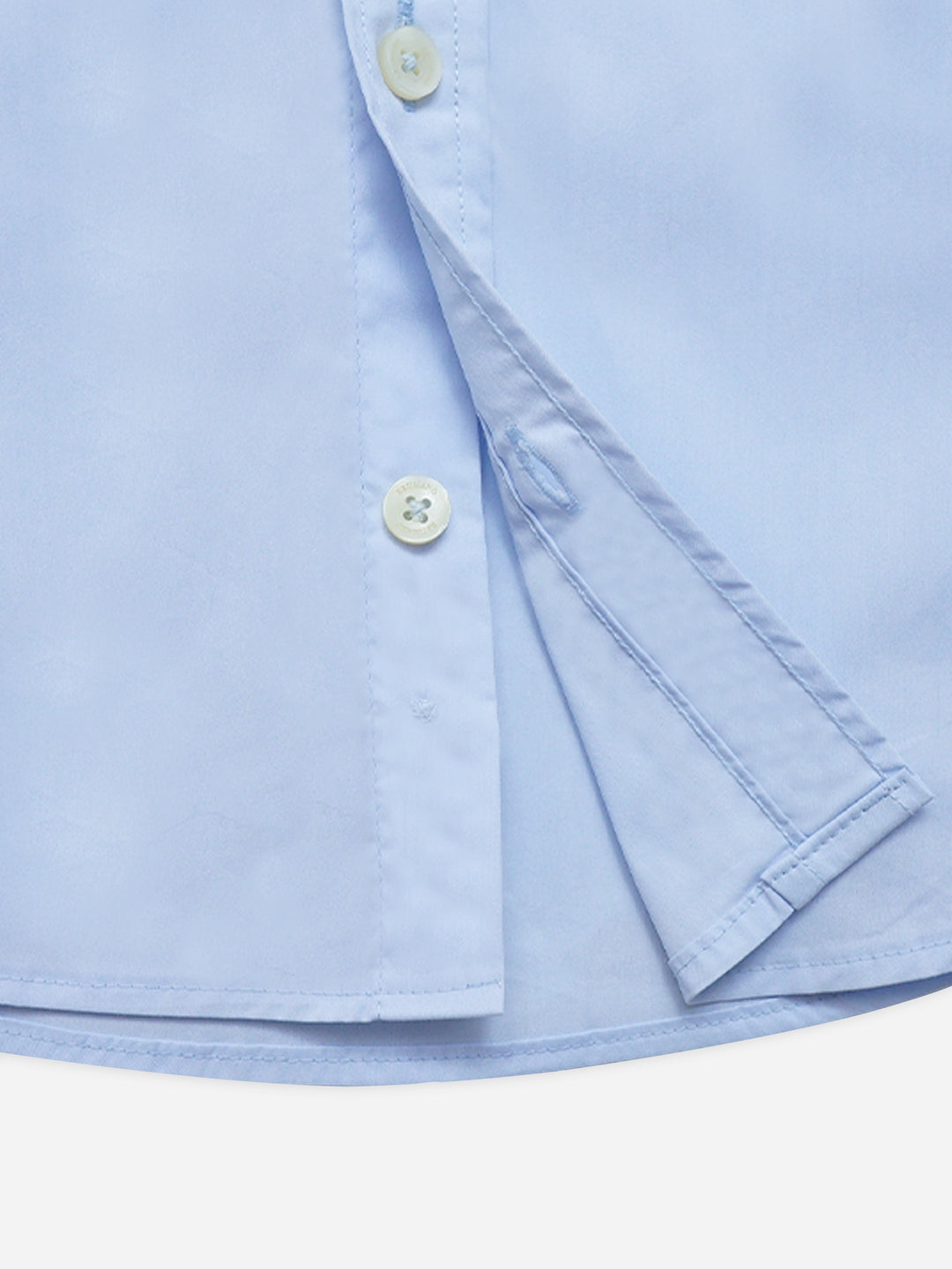 Sky Blue Satin Formal Shirt - Junior