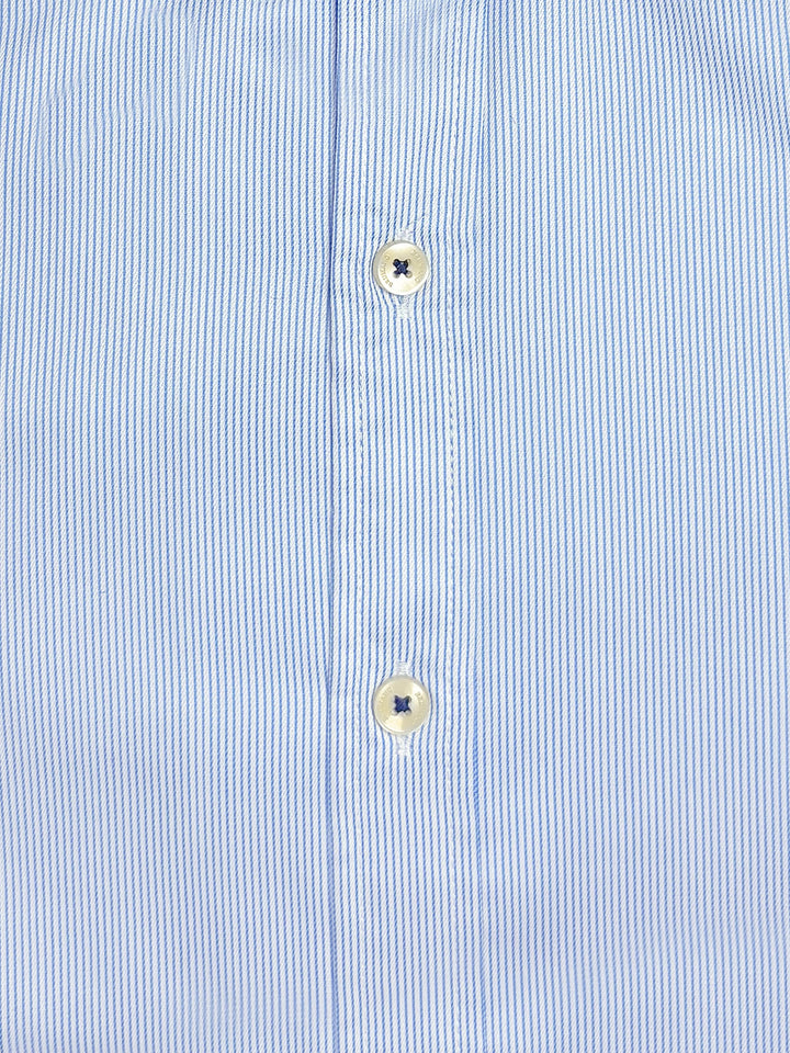 Sky Blue Striped Formal Shirt