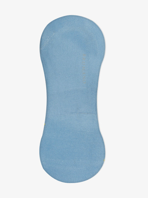 Sky Blue & Yellow Dot No-Show Socks