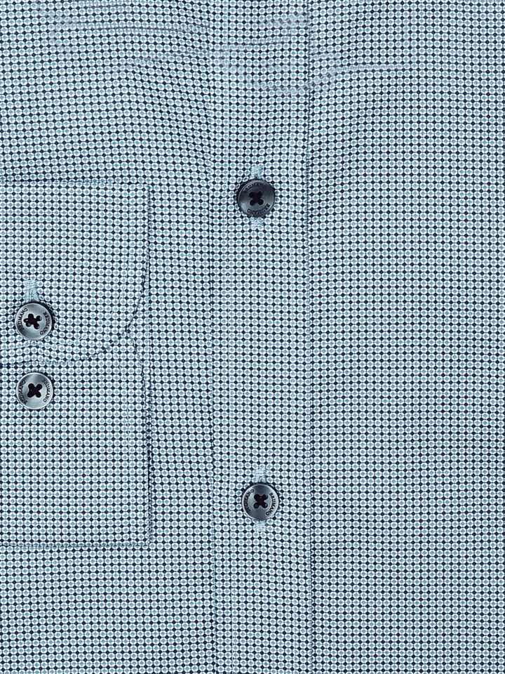 Slate Blue Micro Printed Button Down Shirt Brumano Pakistan