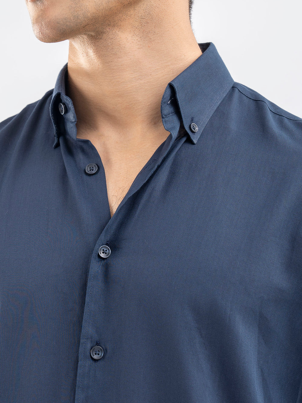 Navy Blue Light Weight Button Down Shirt