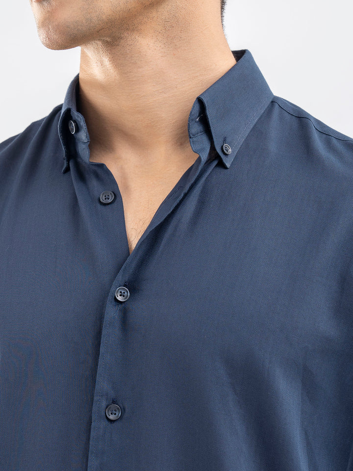 Navy Blue Light Weight Button Down Shirt