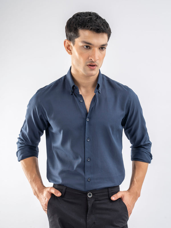 Navy Blue Light Weight Button Down Shirt