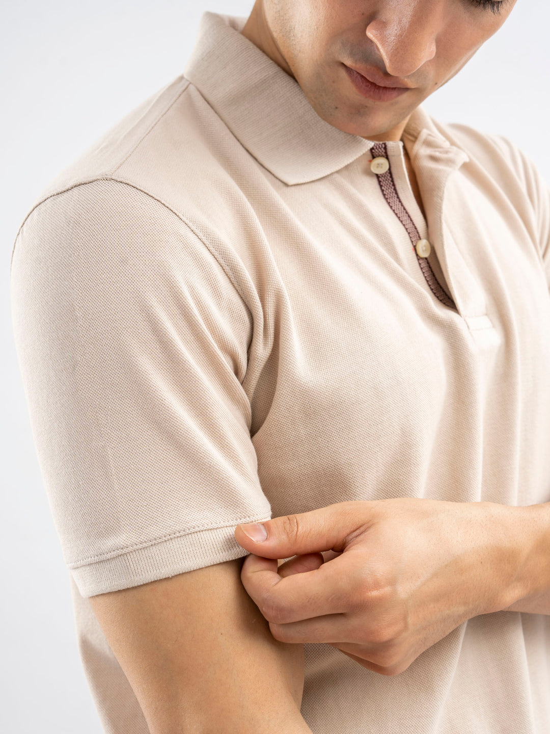 Stone 100% Cotton Pique Polo