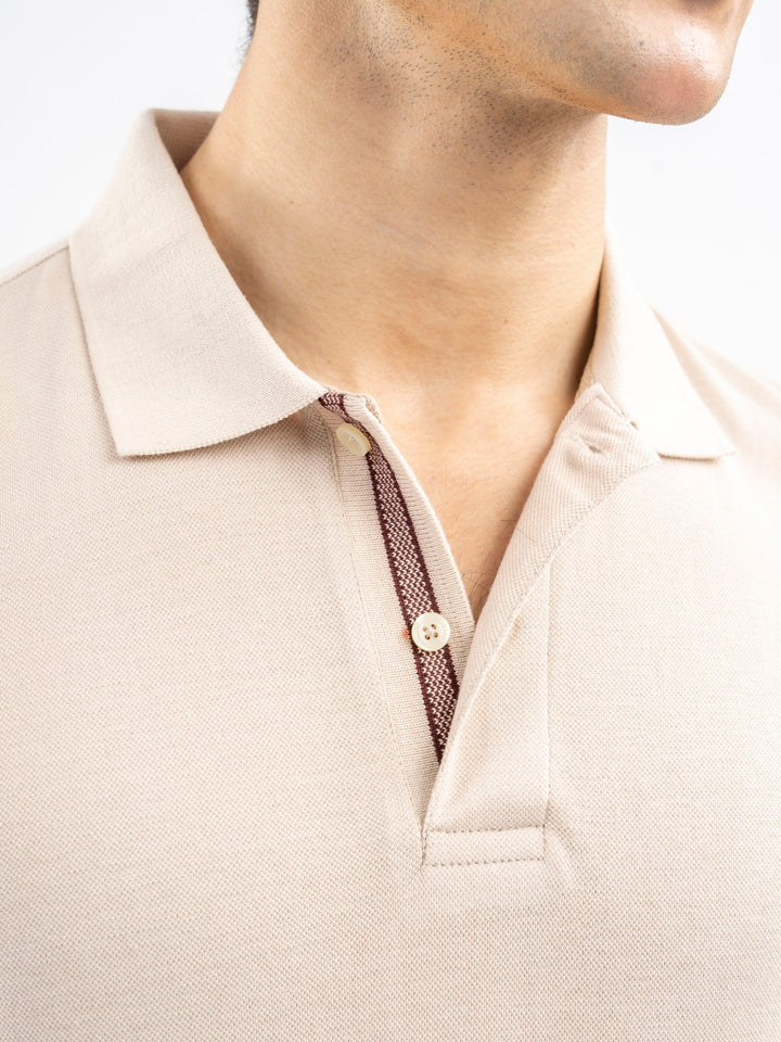 Stone 100% Cotton Pique Polo