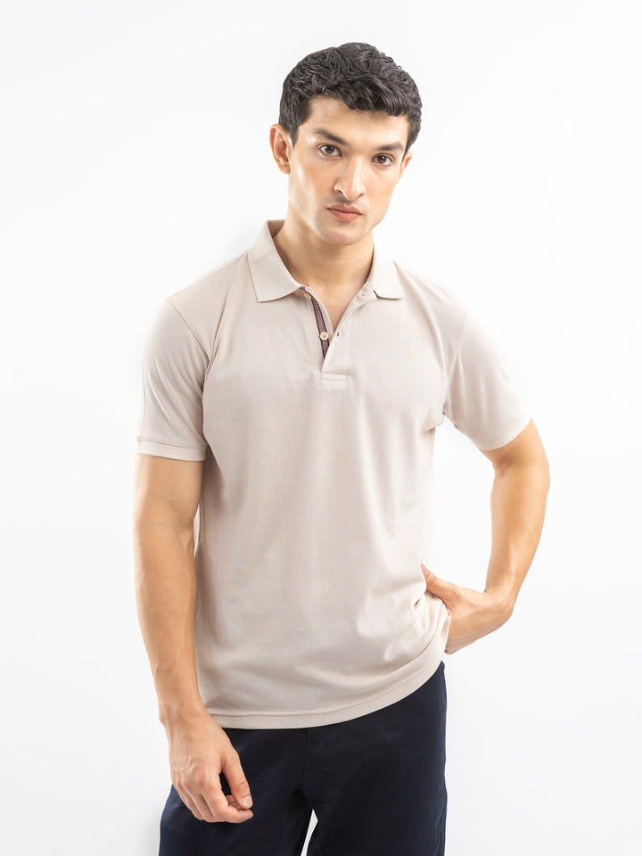 Stone 100% Cotton Pique Polo