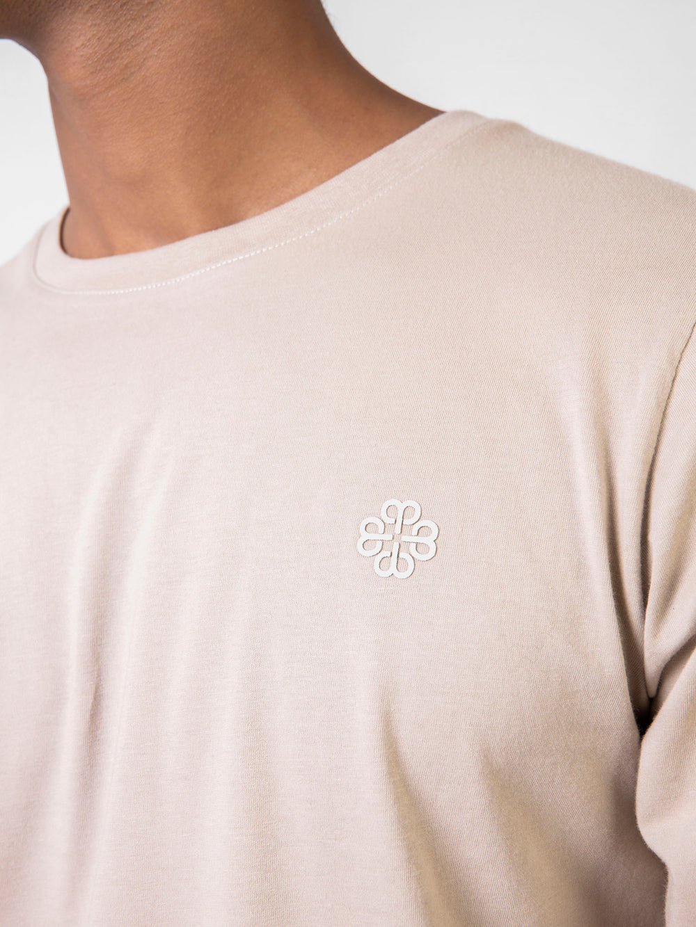 Stone beige long sleeve crew neck t shirt brumano pakistan