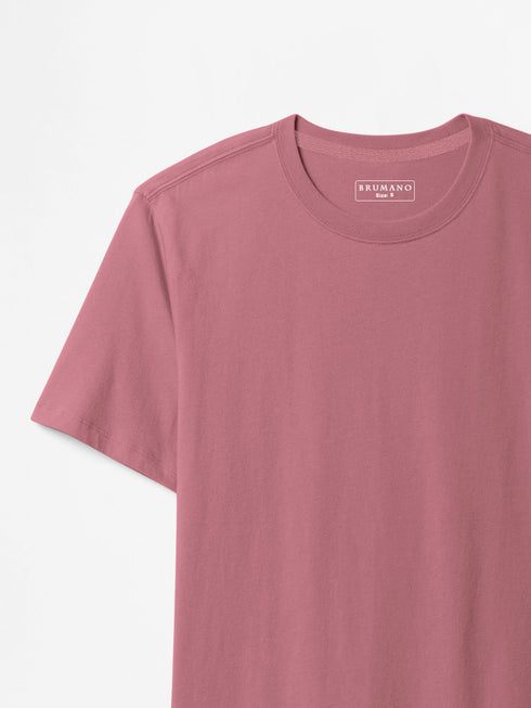 Tea Pink 100% Cotton Basic Tee - Women
