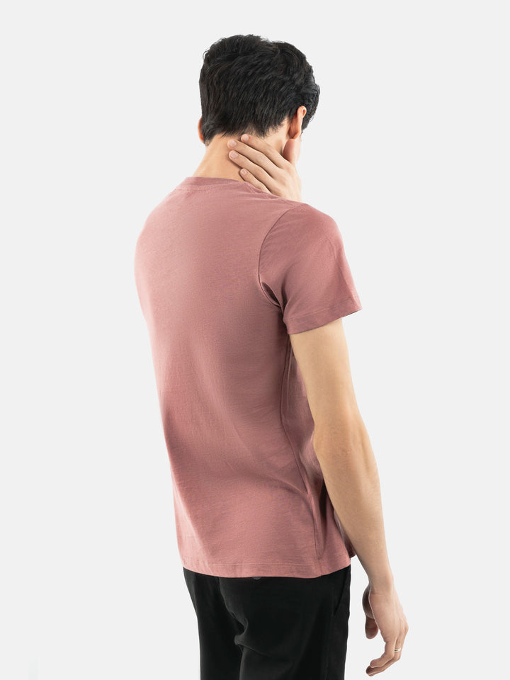 Tea Pink Basic Crew Neck T-Shirt Brumano Pakistan