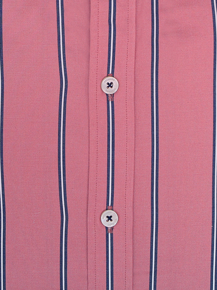 Tea Pink Striped Button Down Shirt Brumano Pakistan