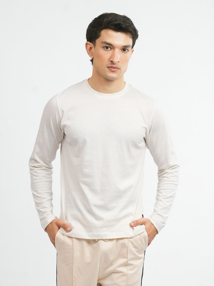 Vanilla Long Sleeve Crew Neck T-Shirt