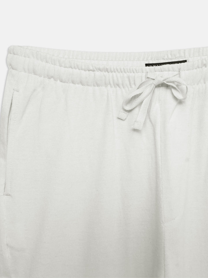Man wearing vanilla relax fit knitted lounge pajama — Brumano Pakistan